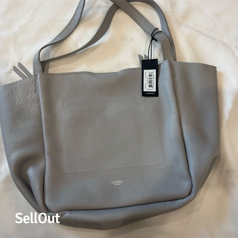 Botkier Chelsea Tote Bag Silver Grey Leather Women's Handbag